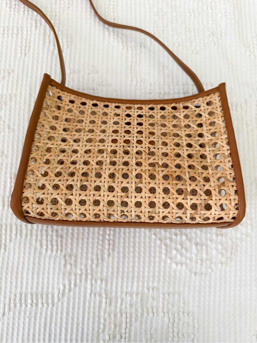 Bembien Eliza Rattan Shoulder Bag Anthropologie Woven Wicker Leather - Picture 4 of 7